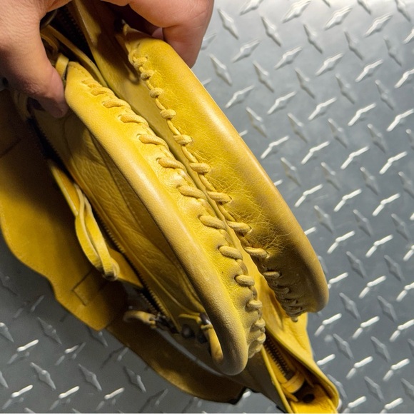 Balenciaga First Moto City Bag in Mustard Yellow - Picture 7 of 12